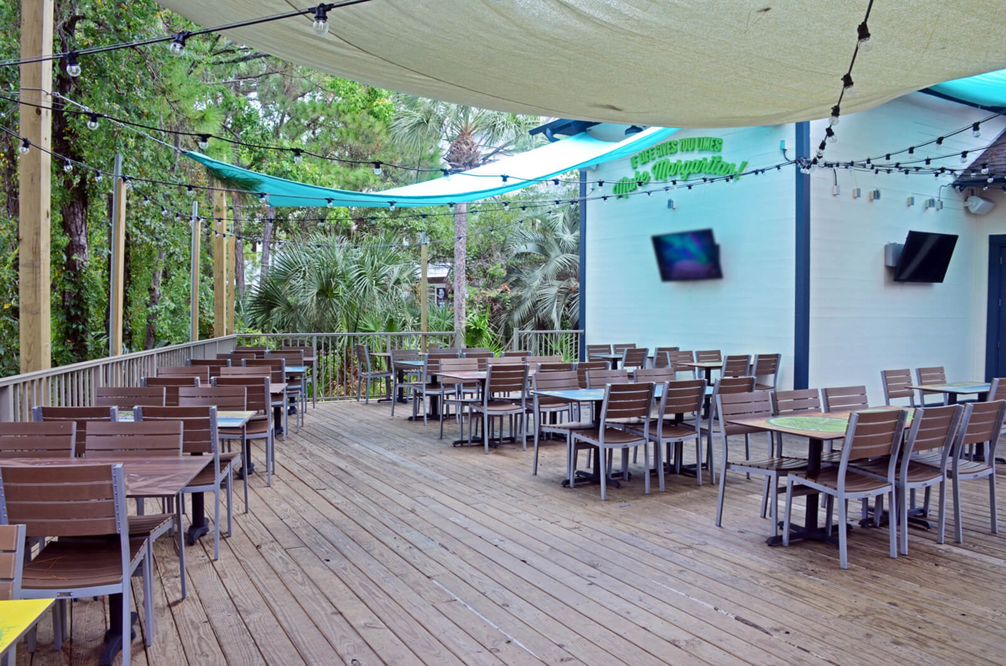 Open-Air Deck, an event space at 5 O'Clock Somewhere Miramar Beach