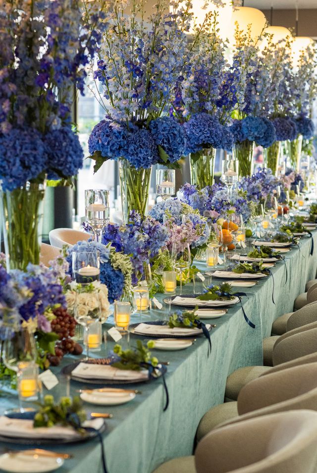 Featured photo from Witness This Blue-Hued Birthday with Towering Floral Columns and Fresh Botanical Details at The Core Club