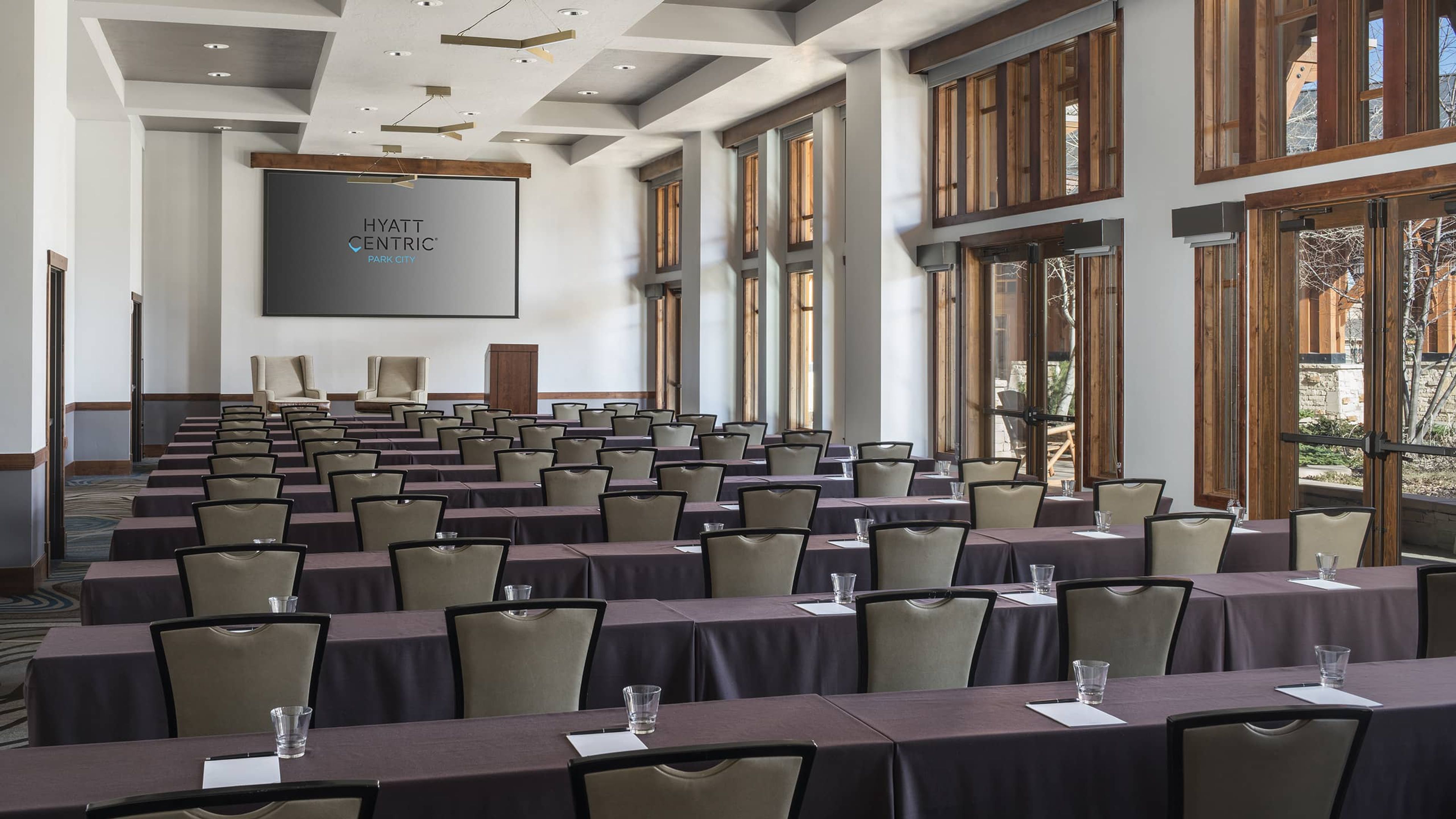 Wasatch Ballroom, an event space at Hyatt Centric Park City
