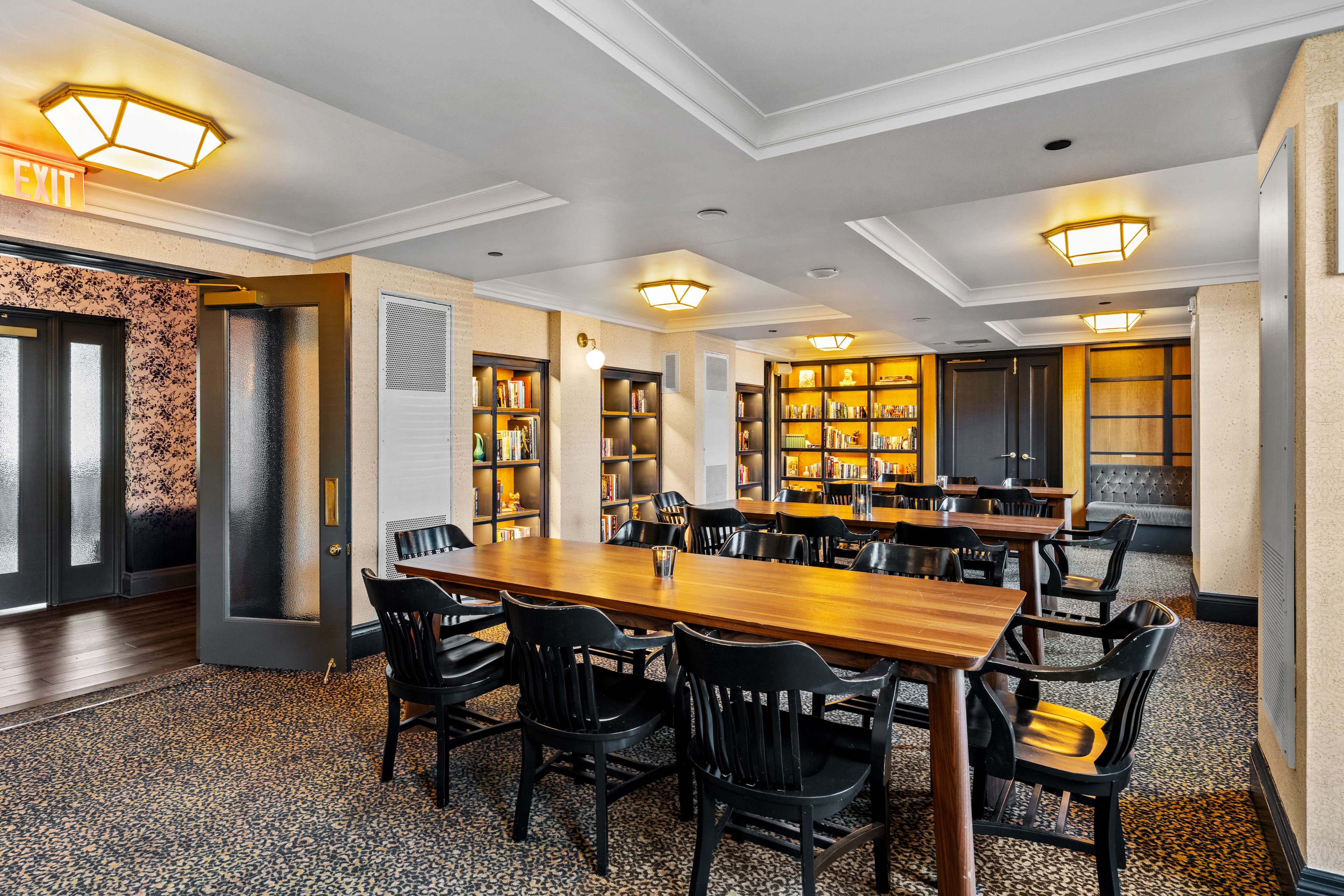 The Study, an event space at Hotel Clermont