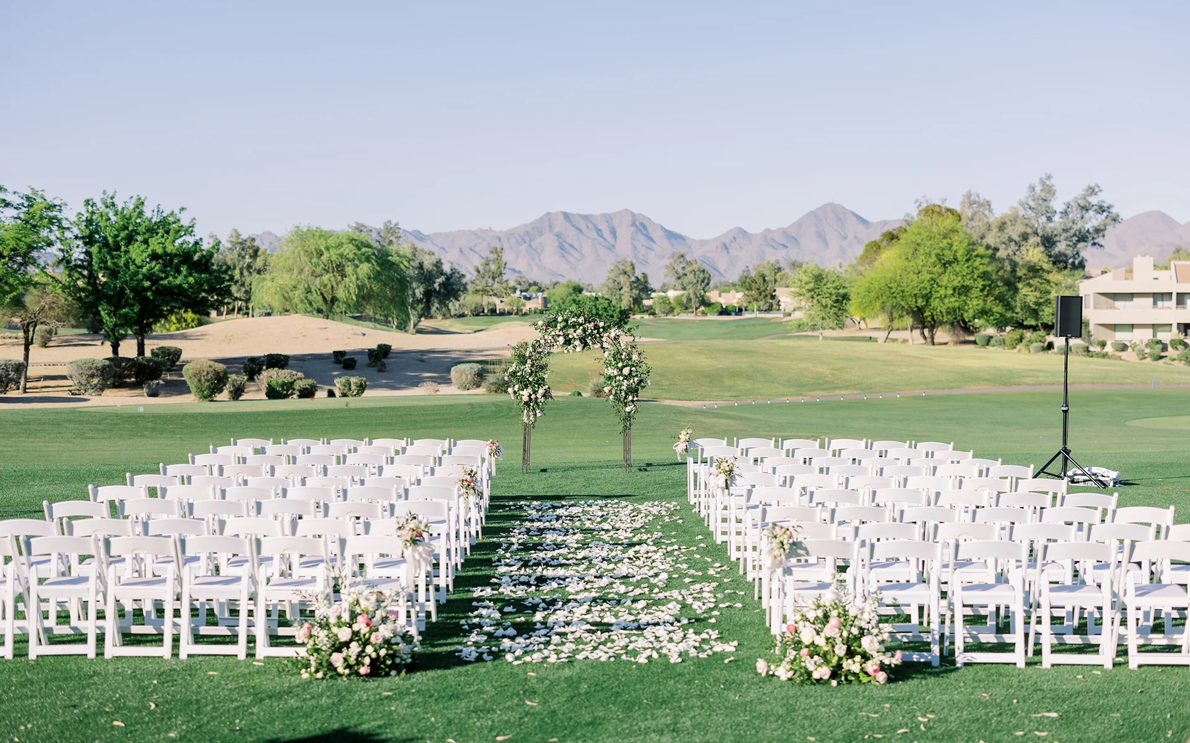 Event Lawn and Clubhouse Views, an event space at Gainey Ranch Golf Club