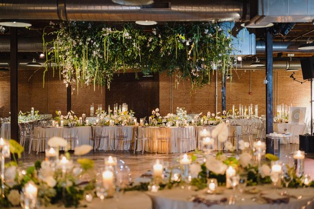 Featured photo from Inside this Chicago Wedding at Morgan MFG with Cascading Greenery and Soft Draped Textures
