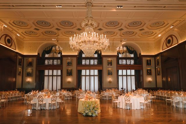 Featured photo from A Formal Wedding at Union League Philadelphia Featuring Lush Staircase Florals and Historic Ballroom Design