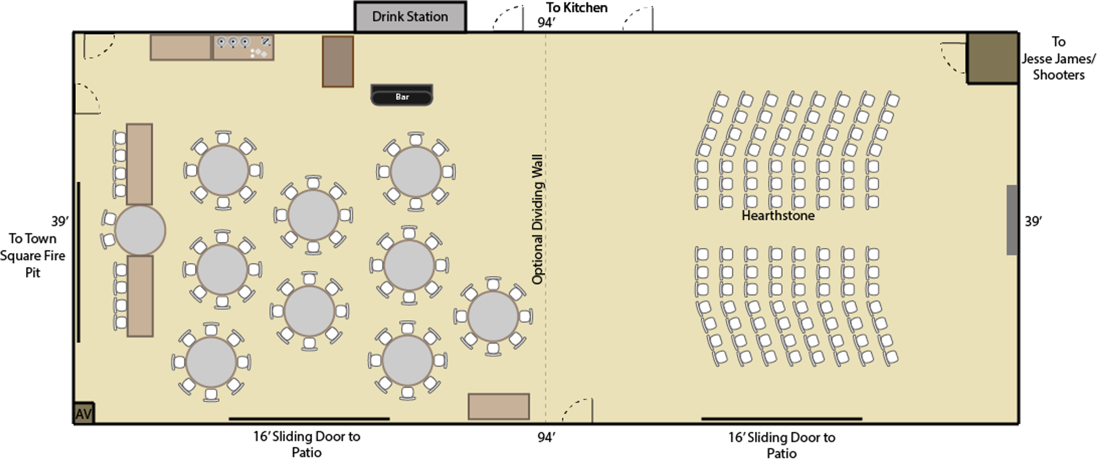 Dancehall, an event space at Double JJ Resort