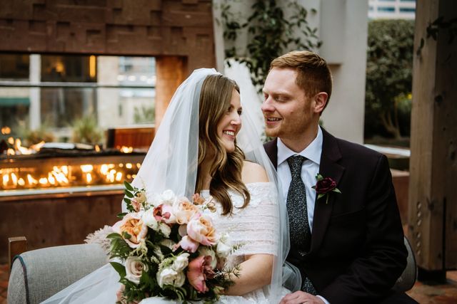 Featured photo from See This Sophisticated Wedding at Thompson Austin with Textured Florals and Intimate Lounge Vibes