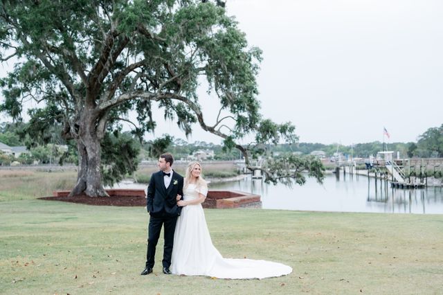 Featured photo from Step Into This Classic Wedding Highlighted by Timeless White Florals at Dunes West Golf and River Club