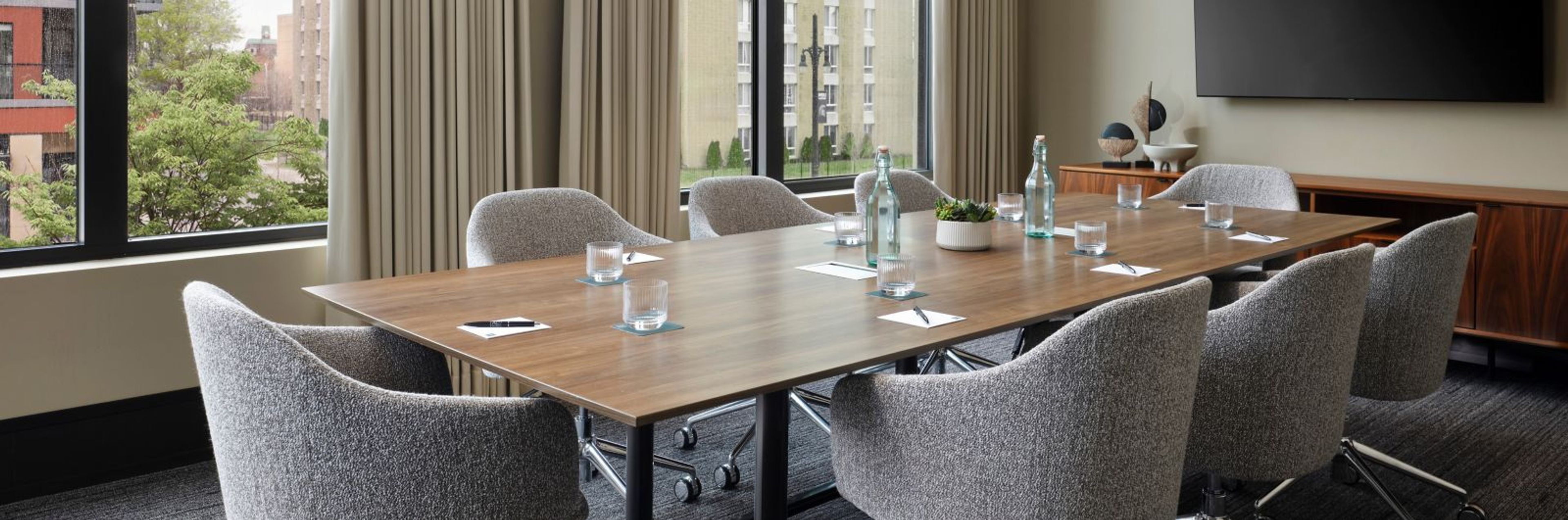 The Boardroom, an event space at AC Hotel Detroit at the Bonstelle
