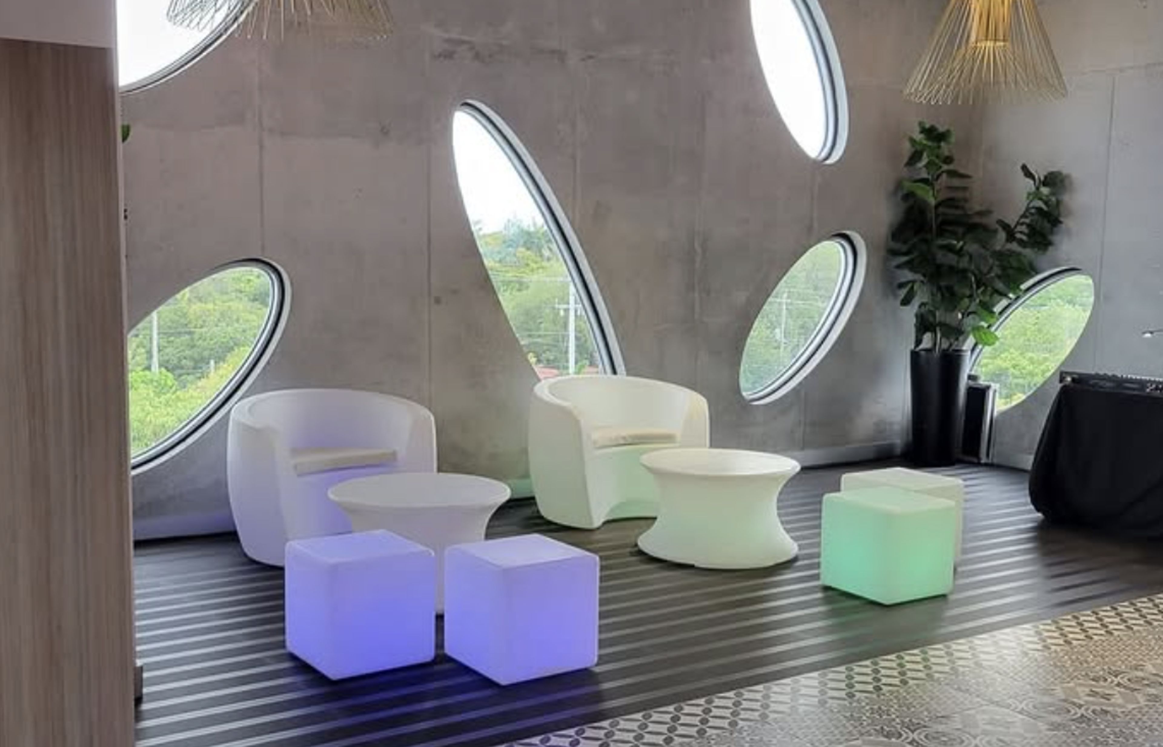 Indoor Disco Lounge, an event space at Aventura Skybar