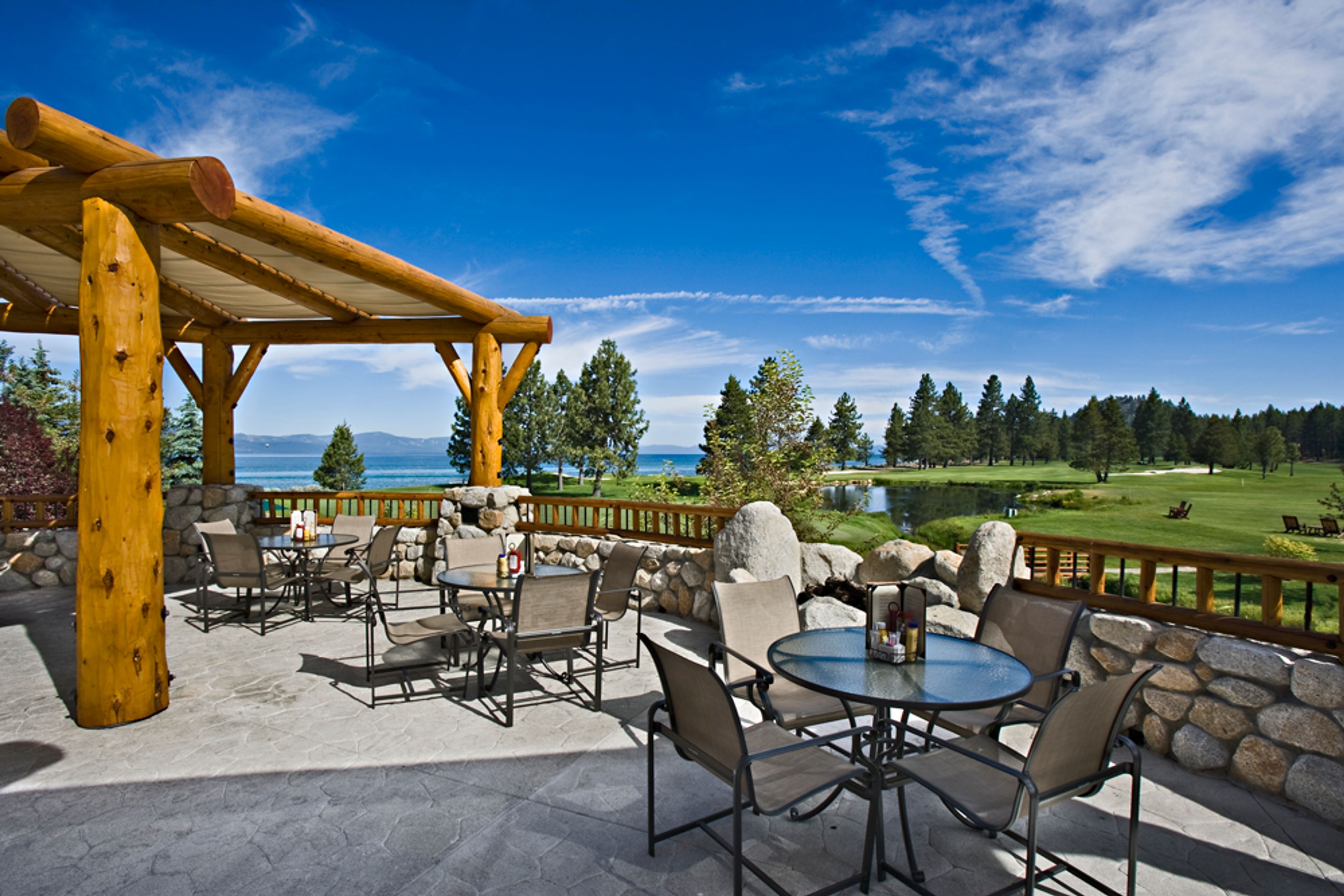Outdoor Sunset Terrace, an event space at Edgewood Tahoe Resort