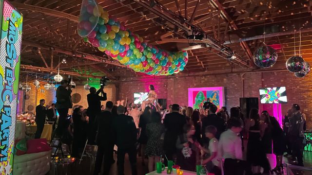 Featured photo from A High-Energy Bat Mitzvah in Chicago Featuring Rainbow Balloon Installations and Neon Dance Floor Energy