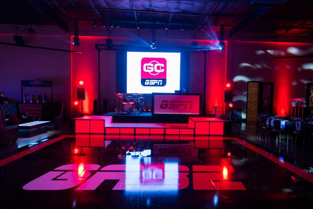 Featured photo from A Modern Bar Mitzvah Featuring Graphic Lighting and Stadium-Style Design at a Dallas Venue