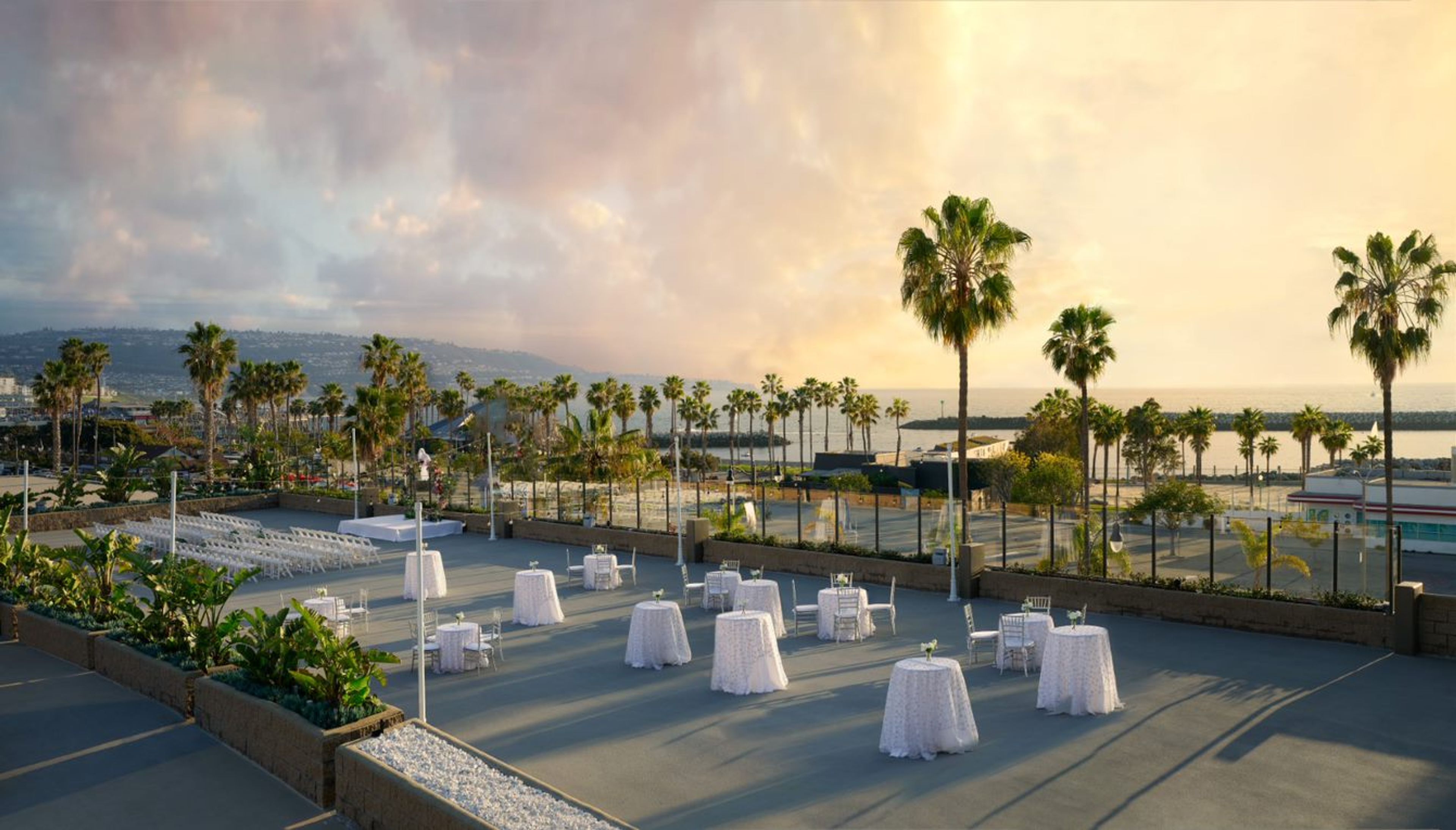 Harbor Terrace, an event space at Sonesta Redondo Beach & Marina