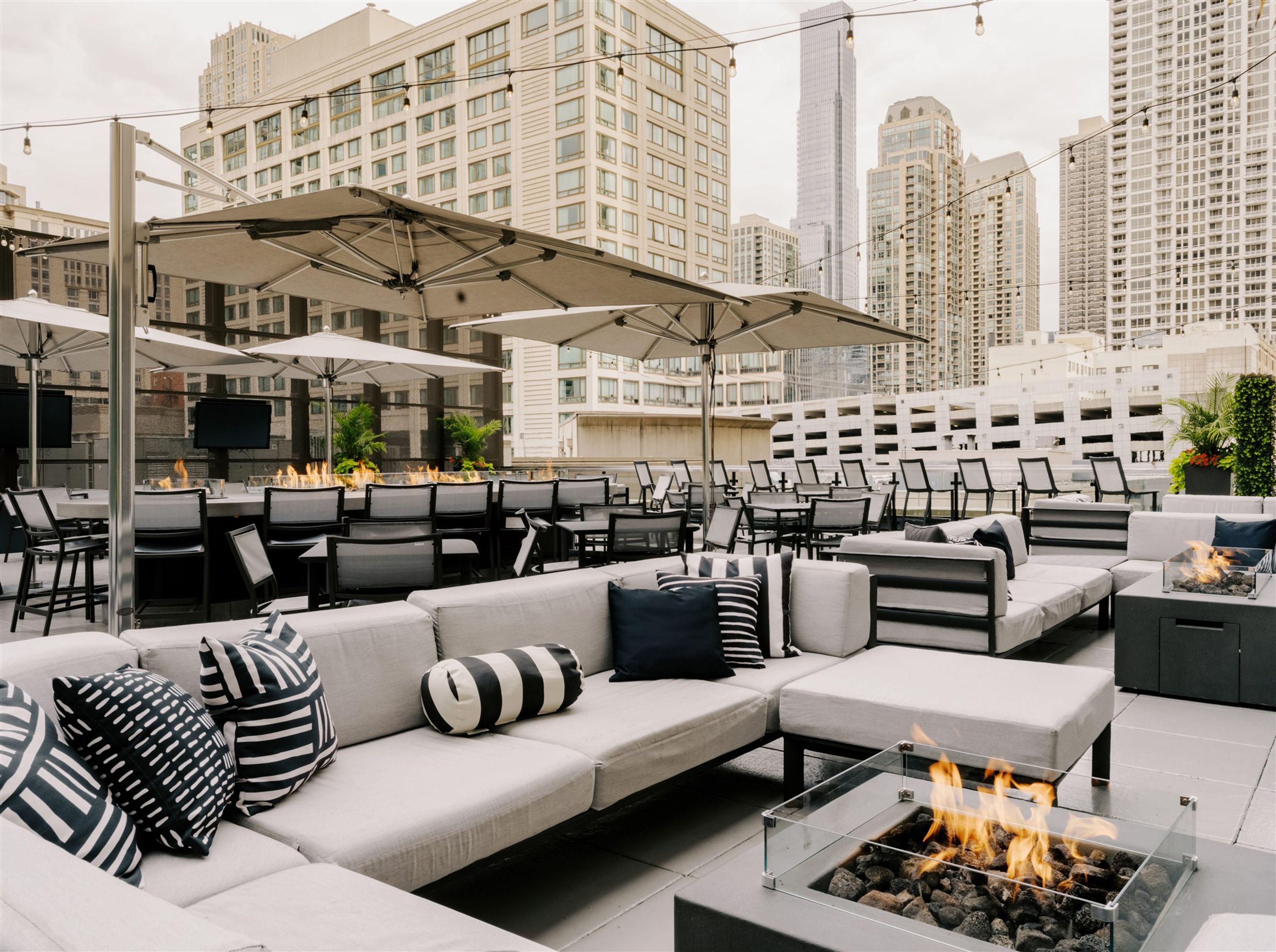 Upstairs at The Gwen Terrace, an event space at The Gwen, a Luxury Collection Hotel, Michigan Avenue Chicago