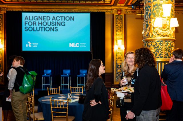 Featured photo from National League of Cities and Terner Labs"Aligned Action for Housing Solutions" Conference at the Prince George Ballroom in Manhattan