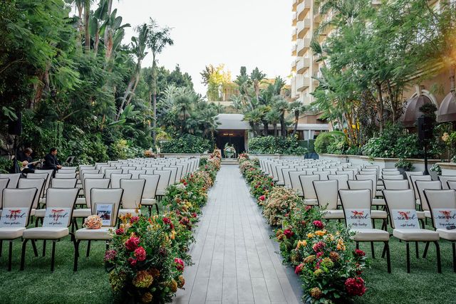 Featured photo from Step Into this Lively Los Angeles Wedding Featuring Bright Florals and an Elegant Ballroom Glow