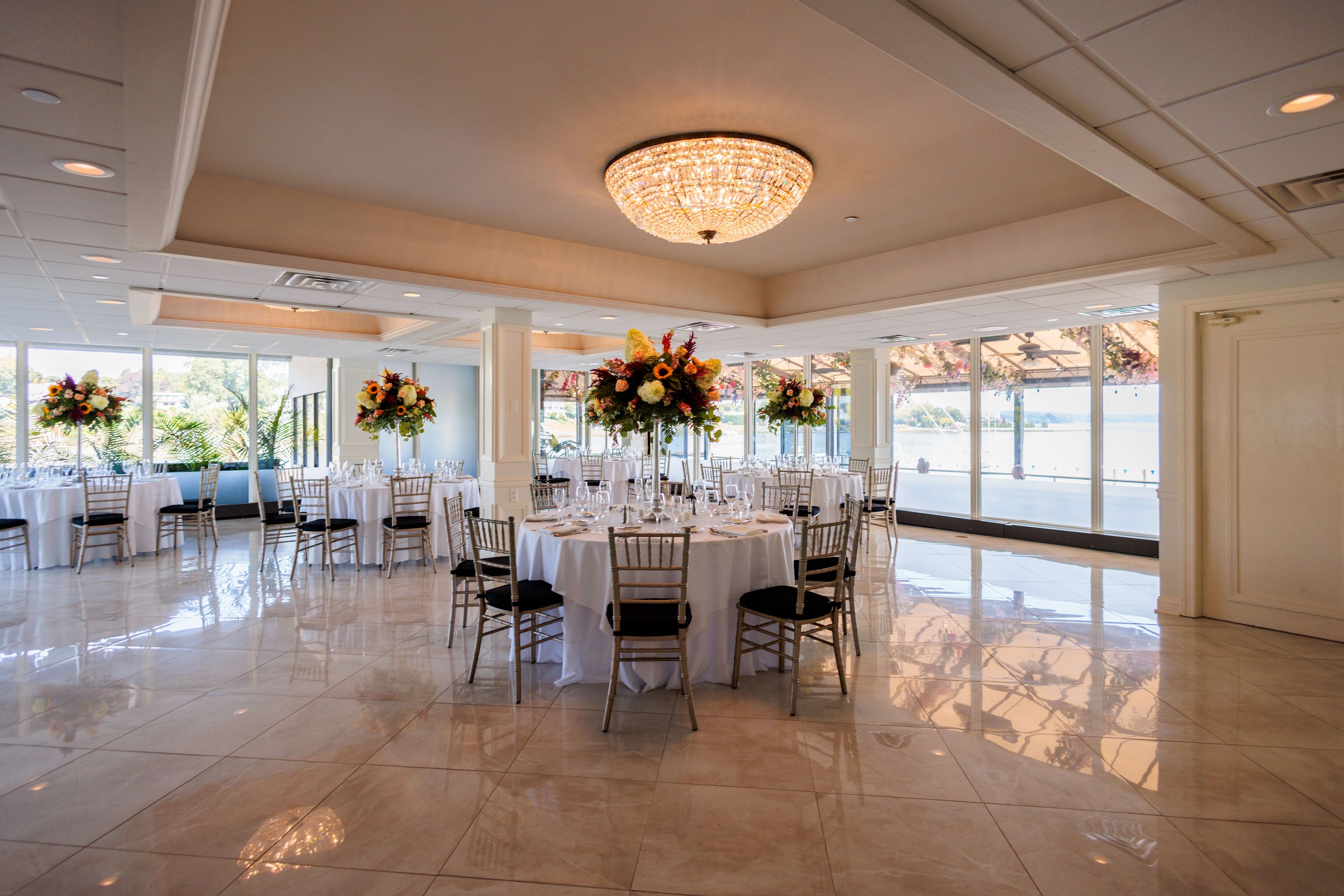 Terrace Room, an event space at Oyster Point Hotel