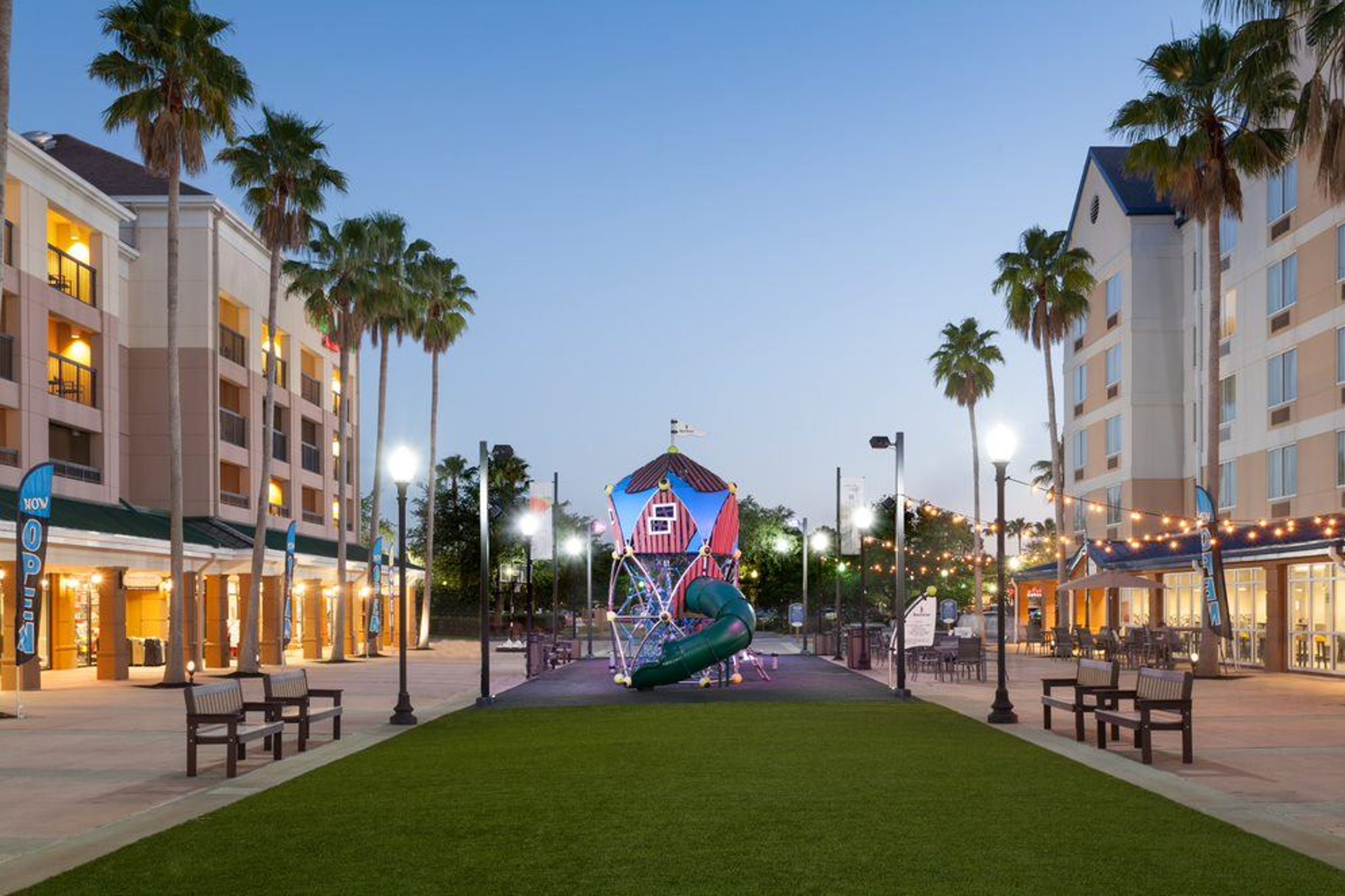 Village Green, an event space at Courtyard Orlando Lake Buena Vista in the Marriott Village