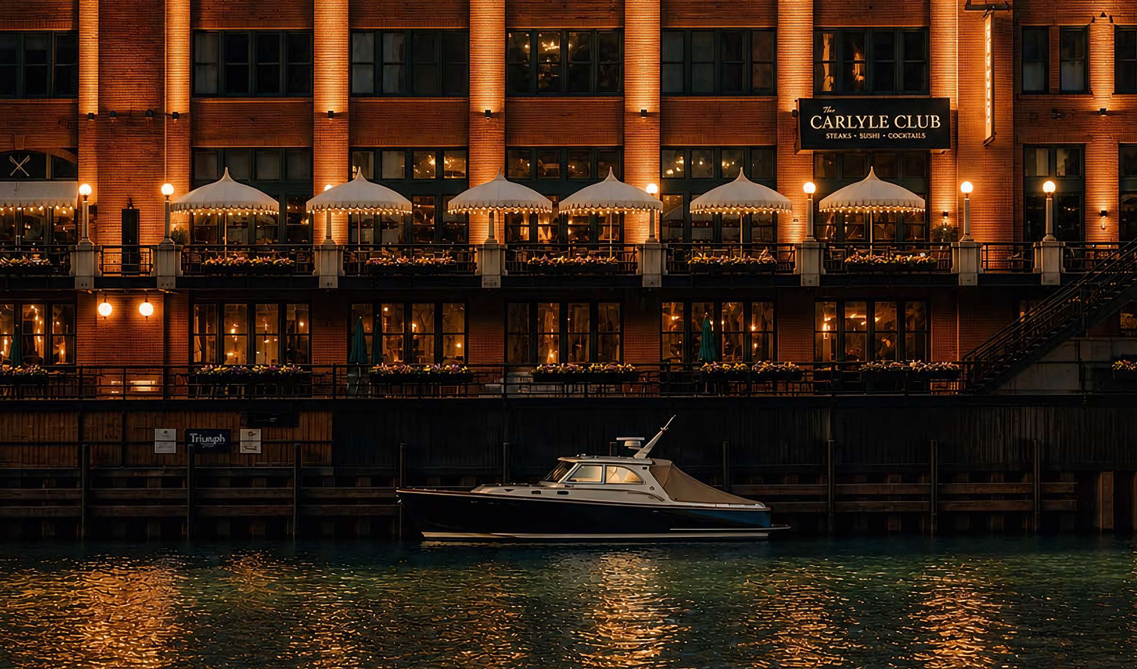 Water-Front Patio, an event space at The Carlyle Club