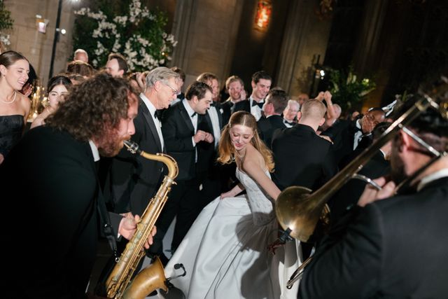 Featured photo from A Stately Wedding with Brass Band Entertainment and Music-Filled Festivities at The University Club of Chicago