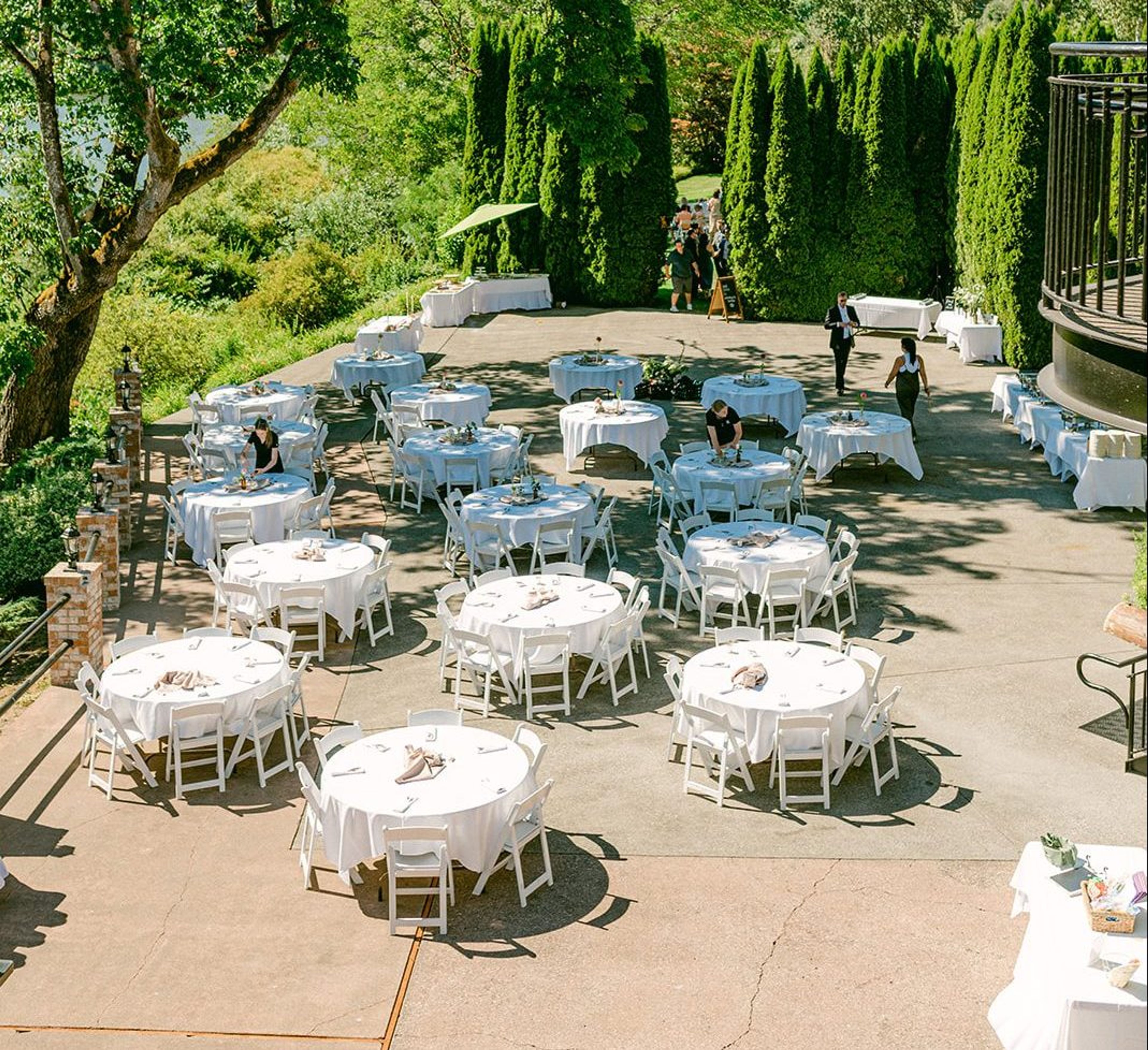 Outside Patio, an event space at Lewis River Golf Course