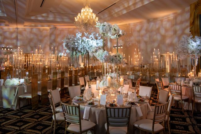 Featured photo from This Sophisticated Miami Wedding Was Meant To Be with Polished Gold Accents and Cloud-Like Centerpieces