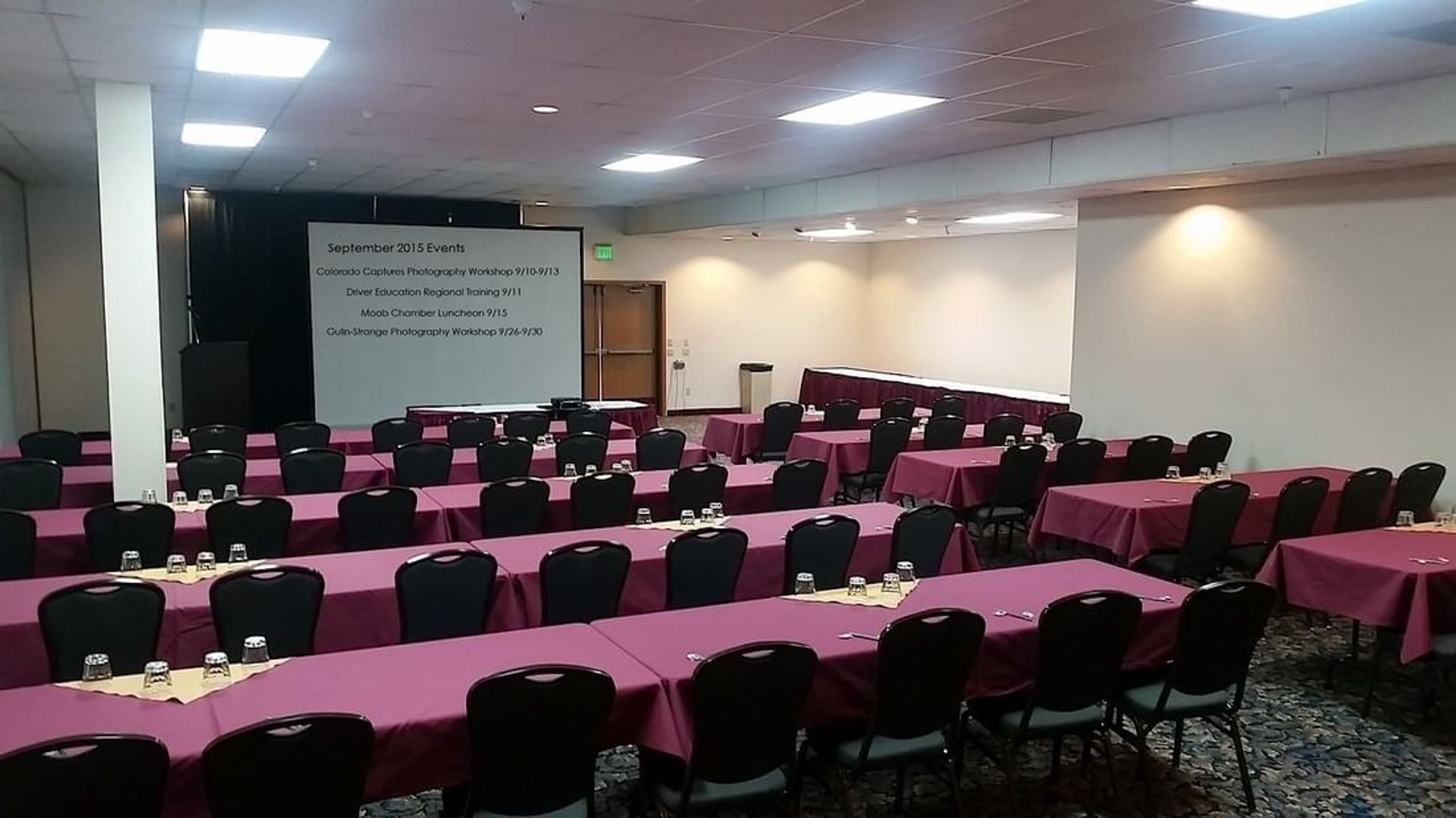 Moab Room, an event space at Moab Valley Inn