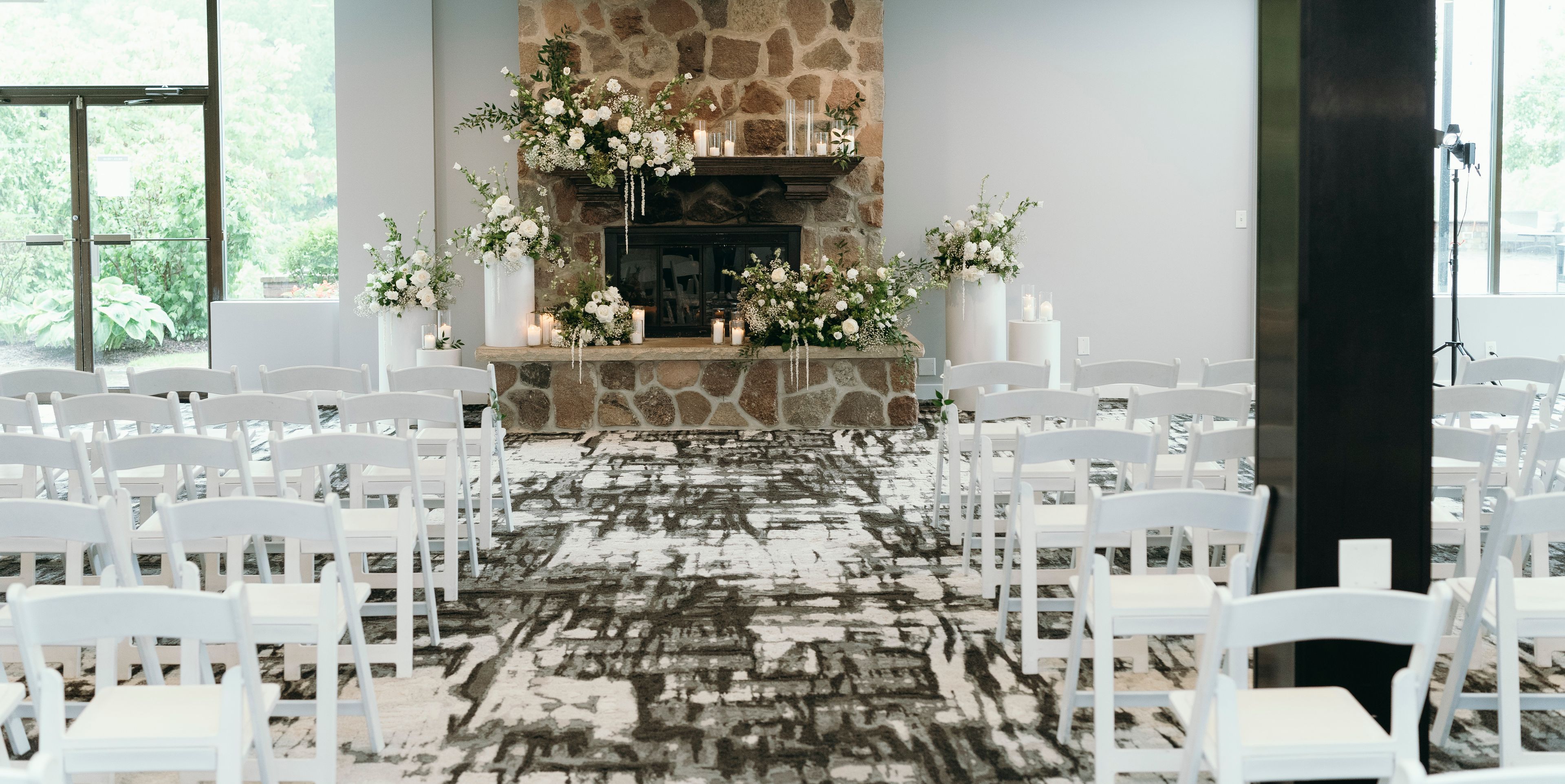 Fireside Room, an event space at The Ridge Hotel