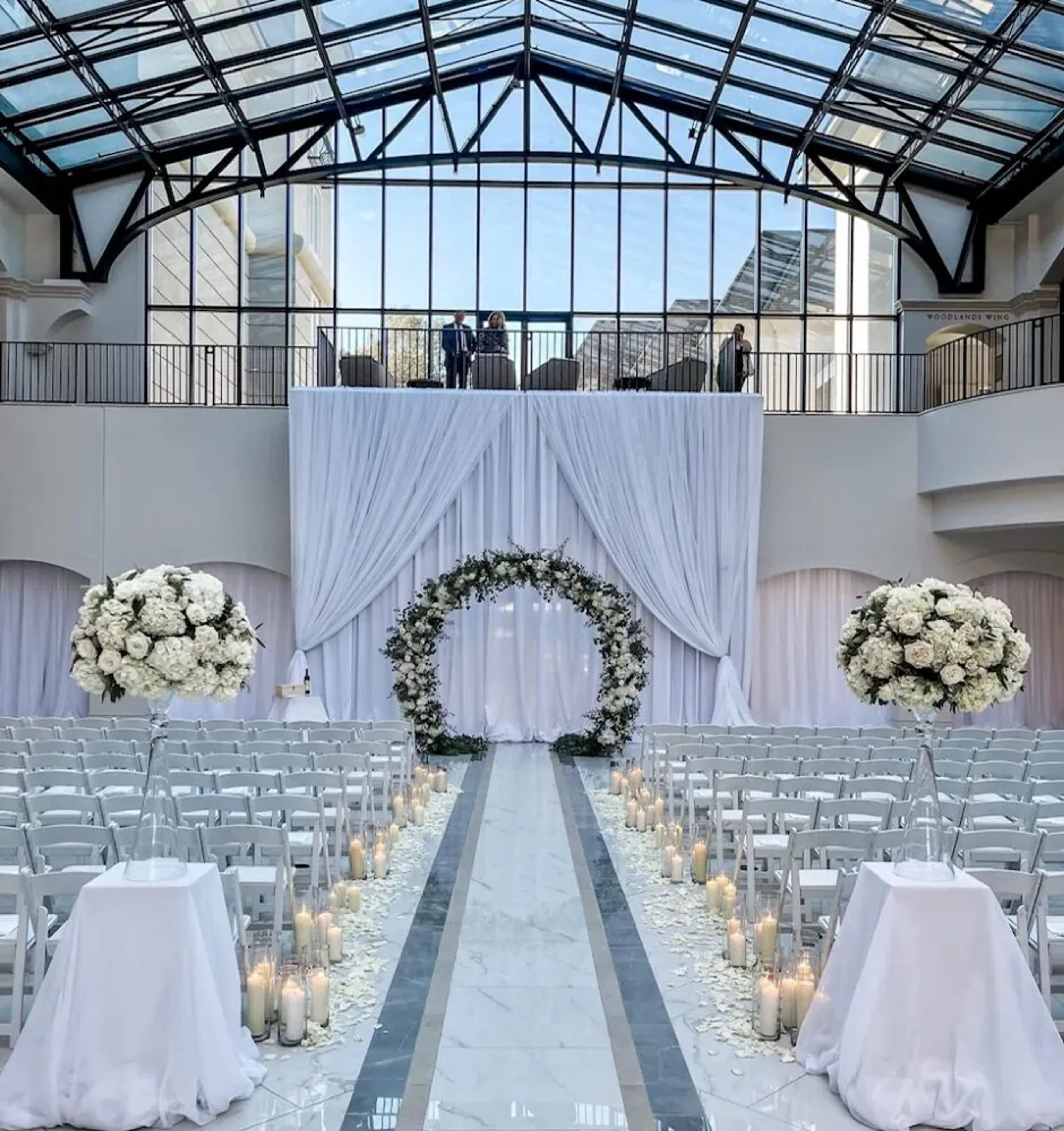 Glasstop Atrium, an event space at Chateau Elan Winery & Resort
