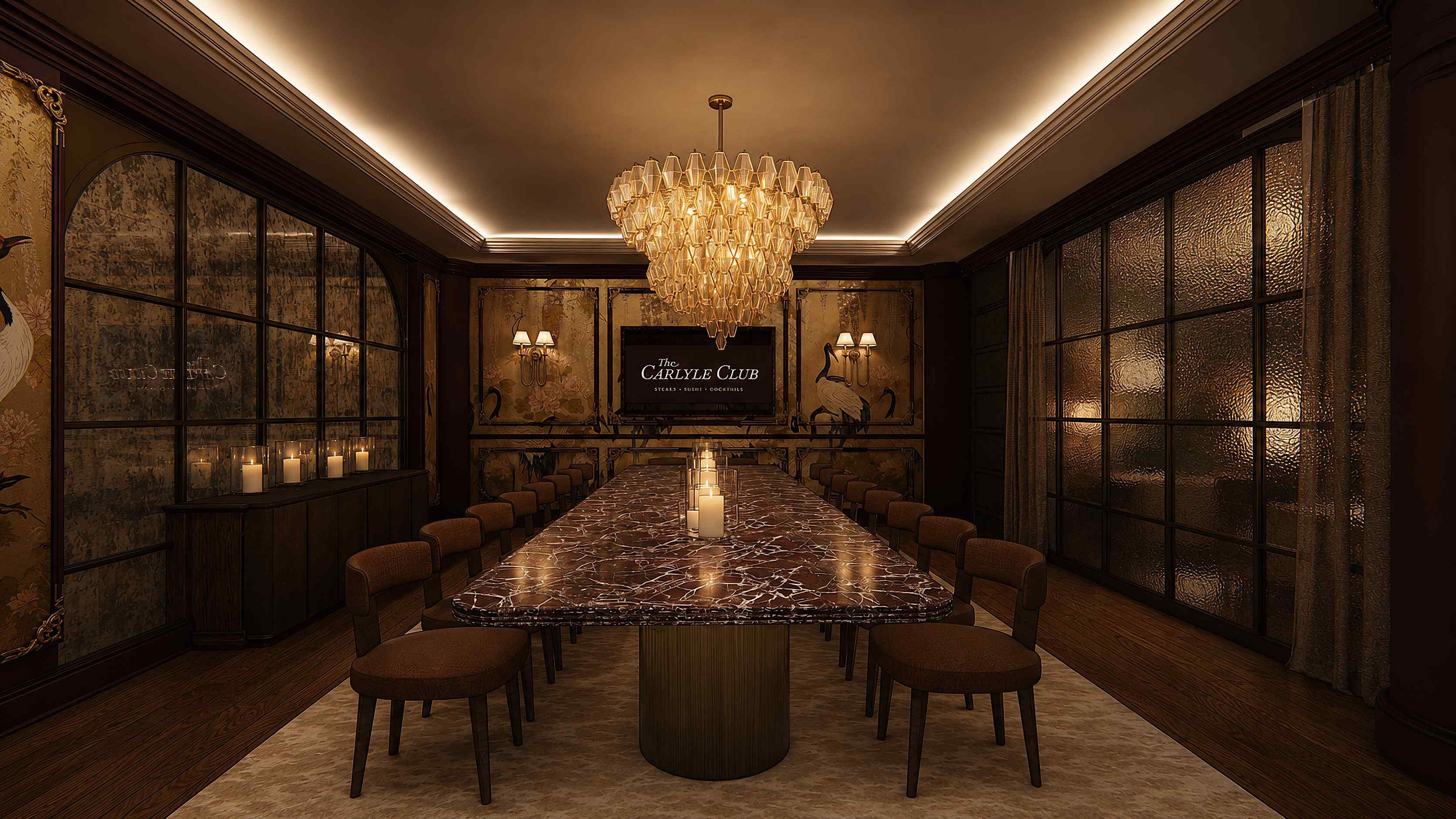 Private Dining Room, an event space at The Carlyle Club