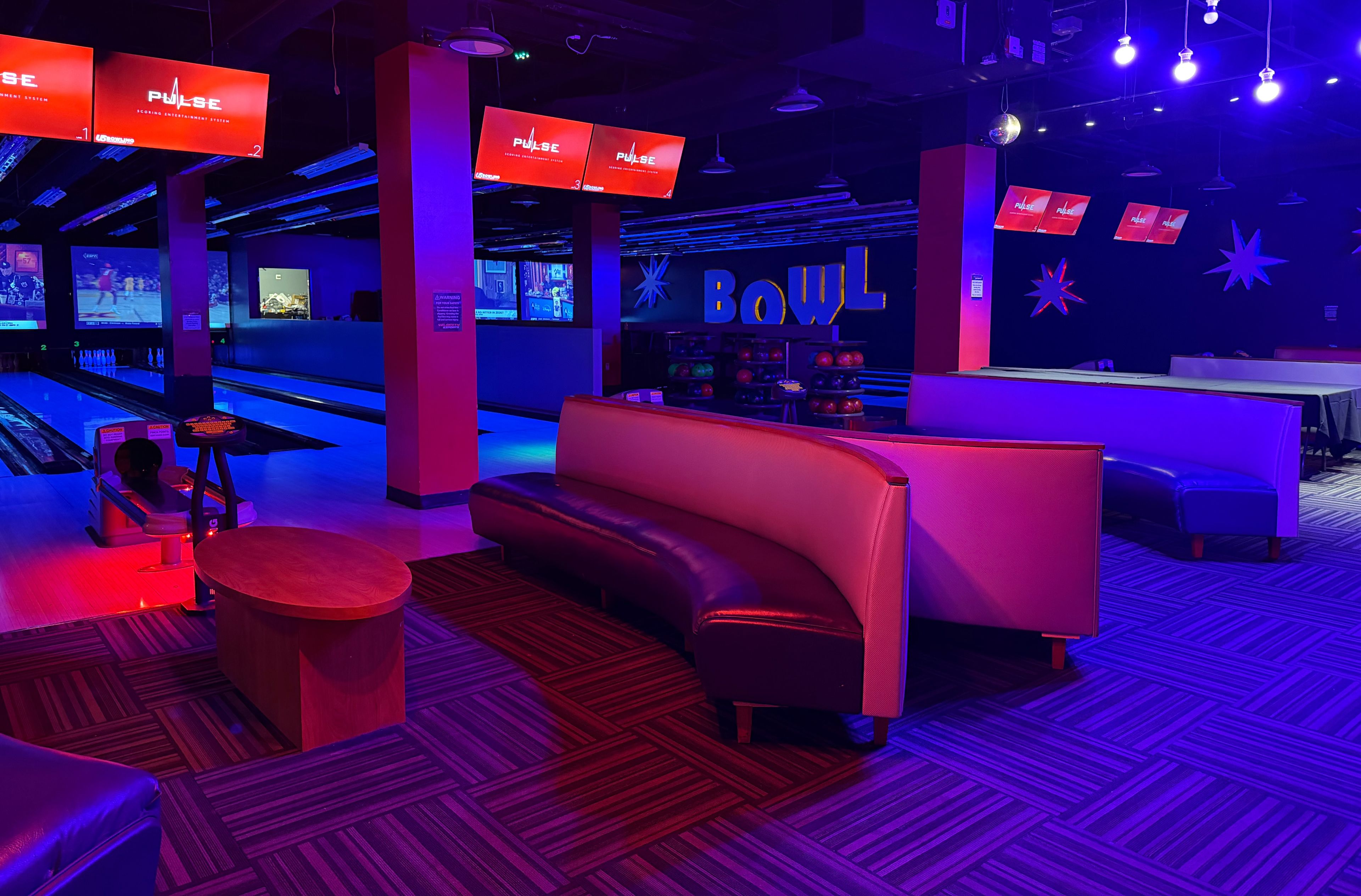 Neon Bowling Lounge, an event space at Velocity Vegas